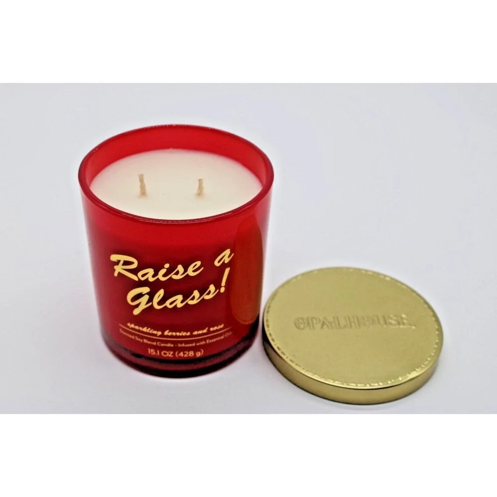 Raise A Glass Candle Sparkling Berries & Rose 15.1 Oz DBL WICK Candle‎ Opalhouse